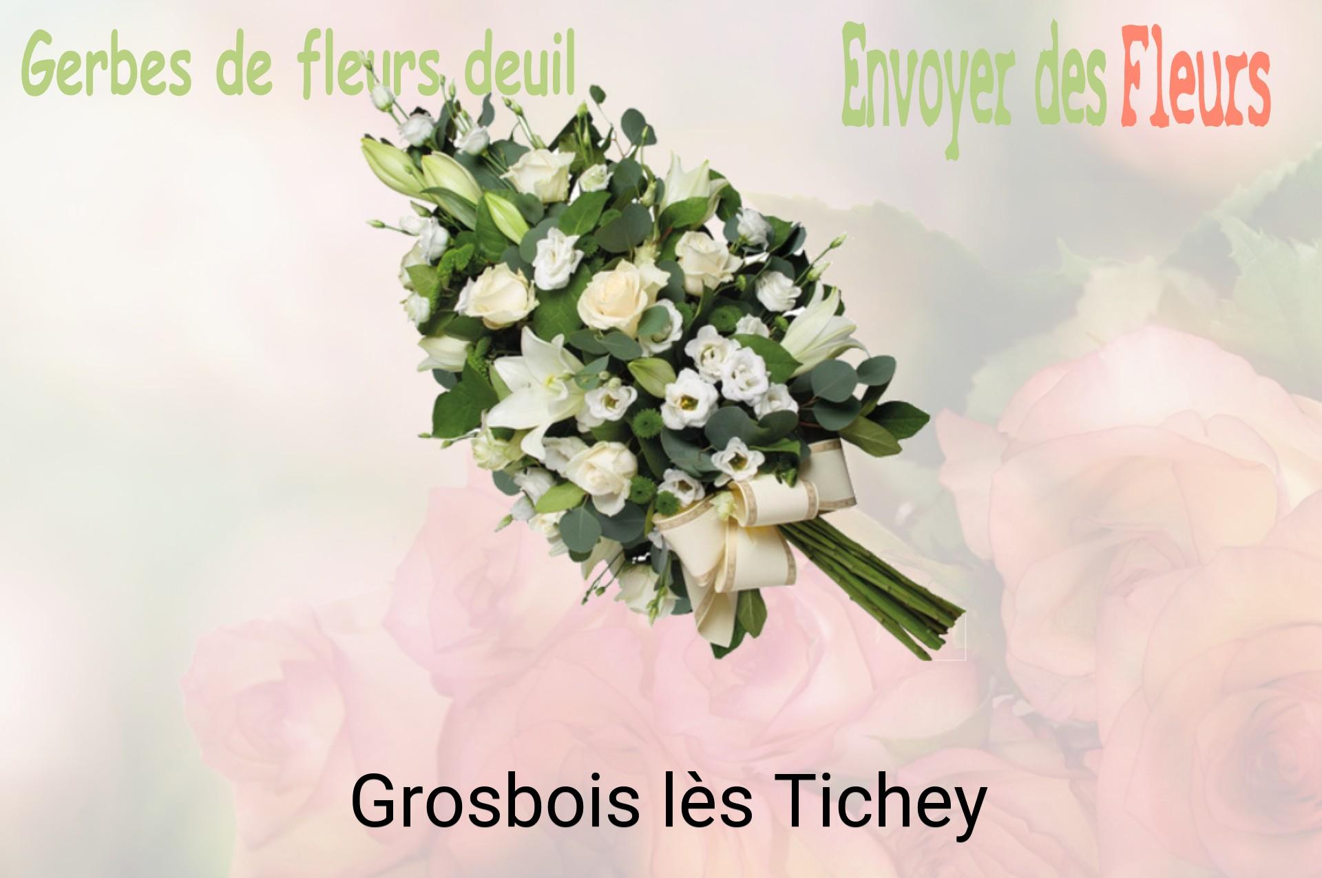 Gerbe de fleurs de deuil livrée à Grosbois-lès-Tichey